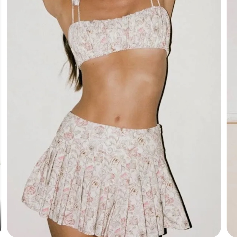 Montce Venecia floral skirt pink tennis skort